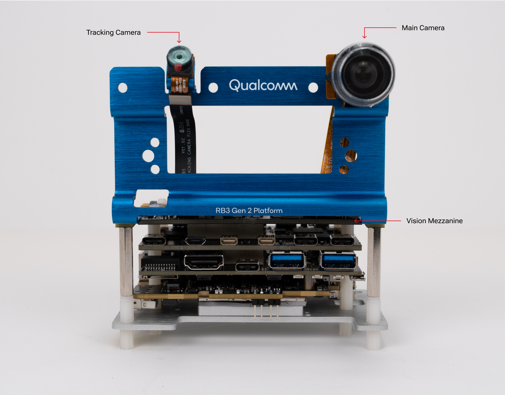 Qualcomm RB3 Gen 2 Vision Kit with camera assembly